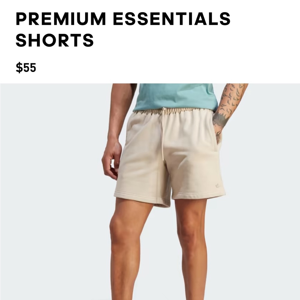 NWT adidas men’s XL premium essential shorts